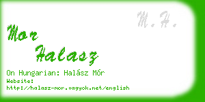 mor halasz business card